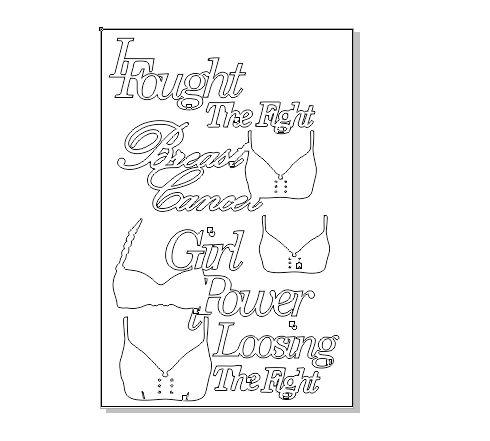 Breast Cancer sentiments sold in 3's